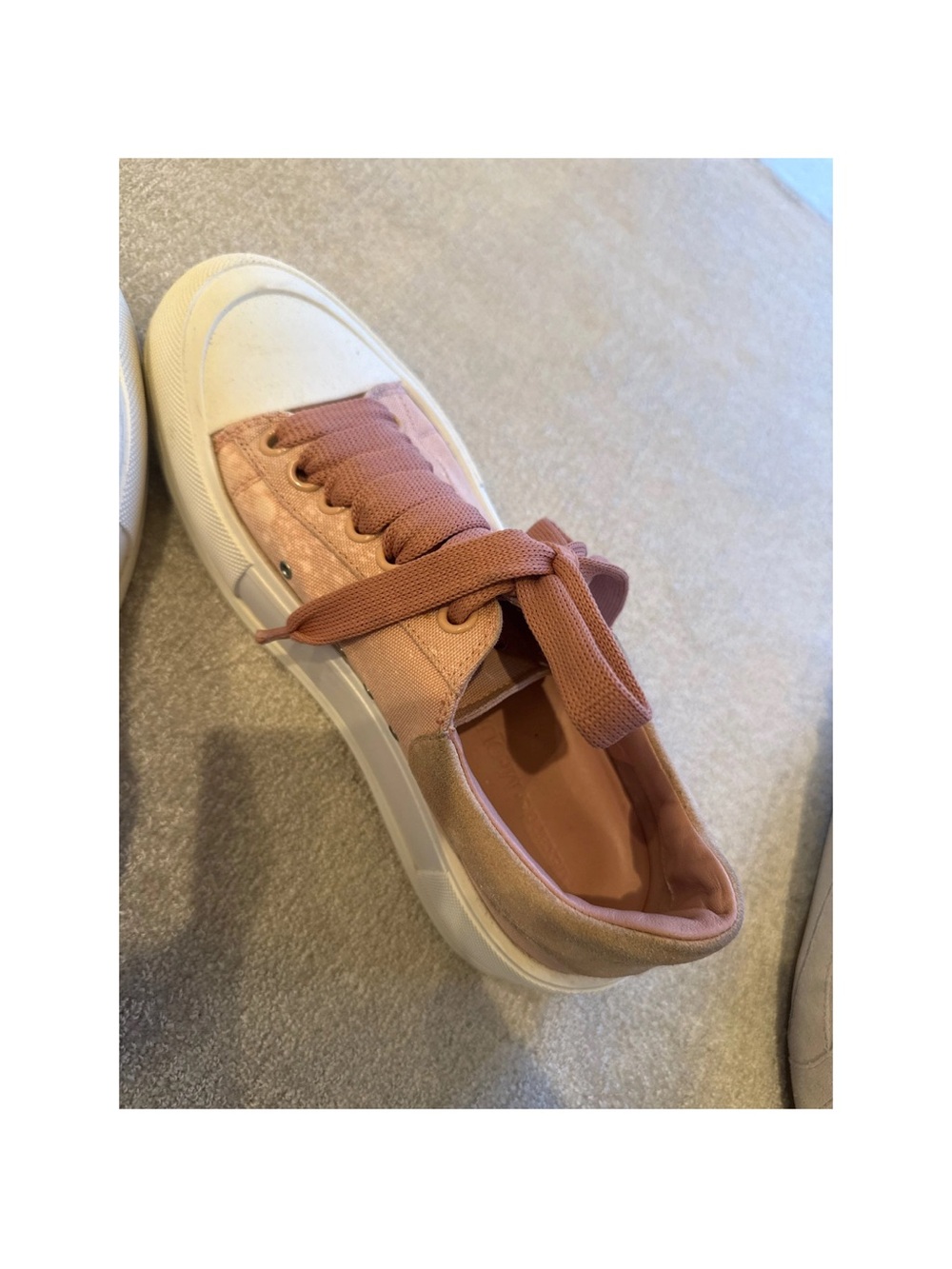 Alexander McQueen Pink Canvas Low-Top Sneakers with Ribbon Laces - Picture 5 of 7